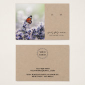 ミニマルジュエリーの小規模ビジネス用品カード (正面&裏面)