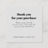 ミニマルジュエリー気にサンキュービジネスグレー エンクロージャーカード (裏面)