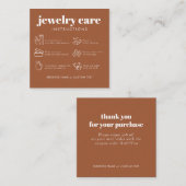 ミニマルジュエリー気にサンキュービジネステラコッタ エンクロージャーカード (正面/裏面)