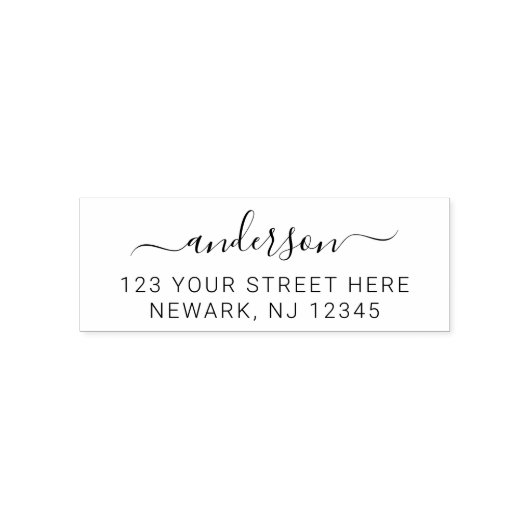 ミニマルスエレガントクリプト差出人住所 セルフインキングスタンプ (デザイン)