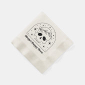 ミニマルスカルパーソナライズされたカクテルナプキンス 縁ありカクテルナプキン (角)