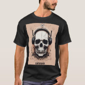 ミニマルスカル抽象芸術Tシャツ Tシャツ (正面)