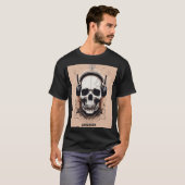 ミニマルスカル抽象芸術Tシャツ Tシャツ (正面フル)