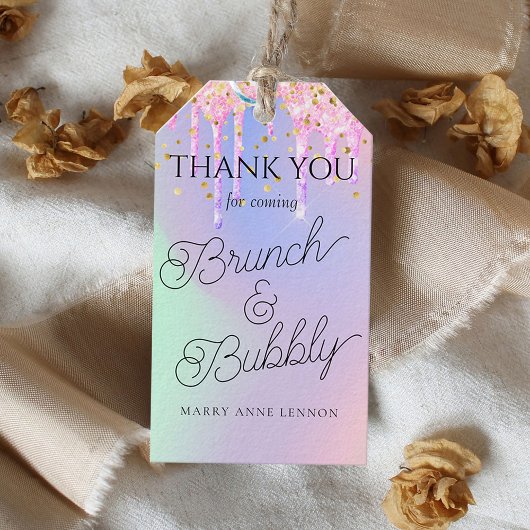 ミニマルスクリプト ブライダルシャワーのギフトタグ ギフトタグ