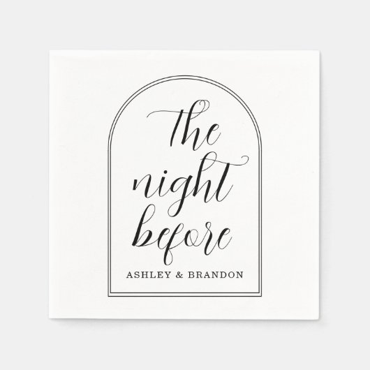 ミニマルスクリプト 前夜のナプキン スタンダードカクテルナプキン (正面)