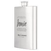 ミニマルスクリプパーソナライズされたトブライダルパーティスキットル フラスク (左)