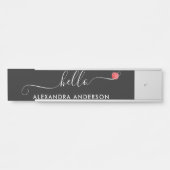 ミニマルスクリプモダントHelloハート サインプレート (正面)