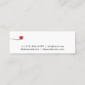 ミニマルスクリプモダントHelloハート スキニー名刺 (裏面)