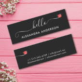 ミニマルスクリプモダントHelloハート スキニー名刺