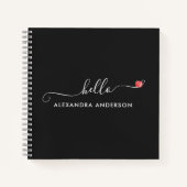 ミニマルスクリプモダントHelloハート ノートブック (正面)