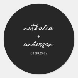 ミニマルスクリプ結婚ト ラウンドシール