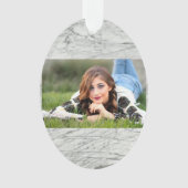 ミニマルスタイリッシュシモダンック灰大理石 オーナメント (正面)