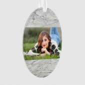 ミニマルスタイリッシュシモダンック灰大理石 オーナメント (正面)