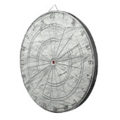 ミニマルスタイリッシュシモダンック灰大理石 ダーツボード (正面右)