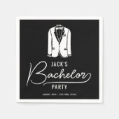 ミニマルスタイリッシュバチュラーパーティ スタンダードカクテルナプキン (正面)