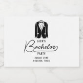 ミニマルスタイリッシュバチュラーパーティ リキュールボトルラベル (シングルラベル)