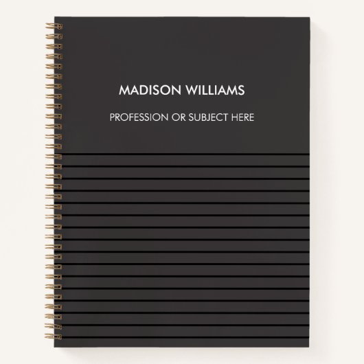 ミニマルスタイリッシュモダントレンディー ノートブック (正面)