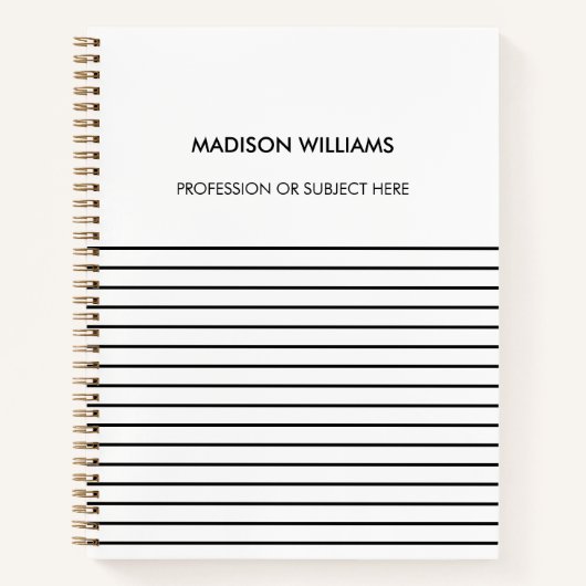 ミニマルスタイリッシュモダントレンディー ノートブック (正面)