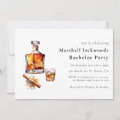 ミニマルスタイリッシュモダンバチュラーパーティ 招待状 (正面)