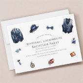 ミニマルスタイリッシュモダンバチュラーパーティ 招待状