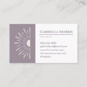 ミニマルスタイリッシュラディアントソフトマウーブホワイトクリーン 名刺 (裏面)