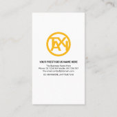 ミニマルスタイリッシュリストイエロータクシーの場所Cabドライバ 名刺 (裏面)