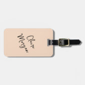 ミニマルスタイリッシュリストシックパーソナライズされたベージュ ラゲッジタグ (正面横)