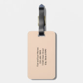 ミニマルスタイリッシュリストシックパーソナライズされたベージュ ラゲッジタグ (裏面縦)