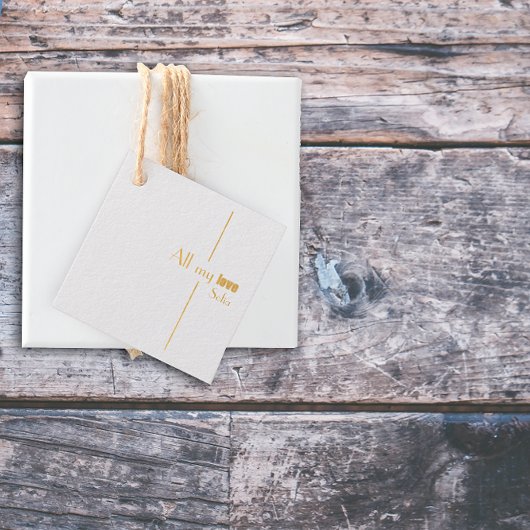 ミニマルスタイリッシュリストスクウェアメッセージカード フェイバータグ