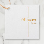 ミニマルスタイリッシュリストスクウェアメッセージカード フェイバータグ (正面)