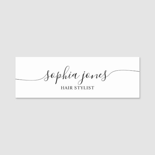 ミニマルスタイリッシュリストスクリプト名タグ 名札 (正面)