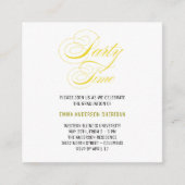 ミニマルスタイリッシュリストスクリプト金ゴールドのグラードパーティー エンクロージャーカード (正面)
