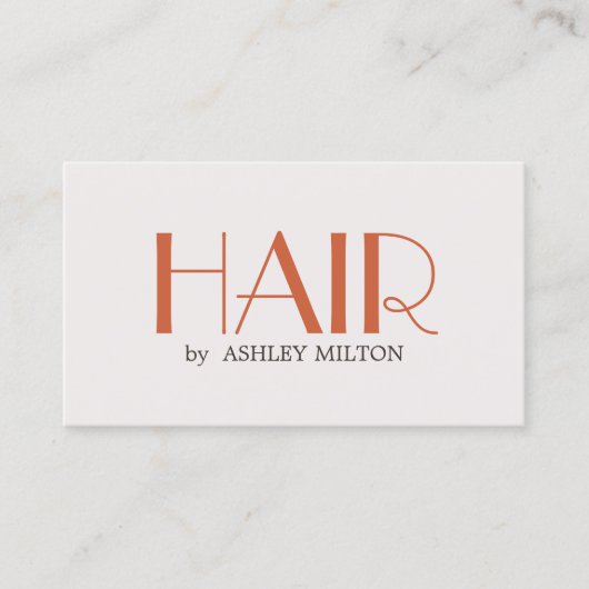 ミニマルスタイリッシュリストパステルはっきりしたヘアサロン 名刺 (正面)