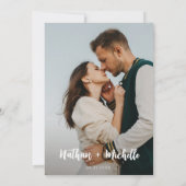 ミニマルスタイリッシュリストフォト結婚ズ 招待状 (裏面)