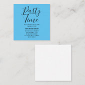 ミニマルスタイリッシュリストブラック&ホワイトのグラードパーティー エンクロージャーカード (正面/裏面)