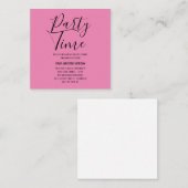 ミニマルスタイリッシュリストブラック&ホワイトのグラードパーティー エンクロージャーカード (正面/裏面)