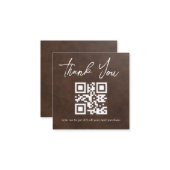 ミニマルスタイリッシュ感謝していお客様のビジネスqrコード ノートカード (正面/裏面インサイチュ)