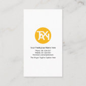 ミニマルスタイリッシュ金ゴールドタクシー看板キャブドライバー 名刺 (裏面)