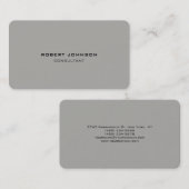 ミニマルスタイルプレーンモダングレイプロフェッショナル 名刺 (正面/裏面)