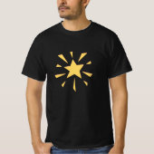 ミニマルスタイル輝く星 Tシャツ (正面)