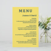 ミニマルスタイル | レトロタイプライター結婚のメニュー (スタンド正面)