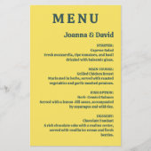 ミニマルスタイル | レトロタイプライター結婚のメニュー (正面)