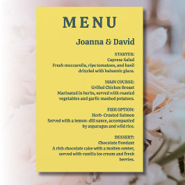 ミニマルスタイル | レトロタイプライター結婚のメニュー