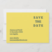 ミニマルスタイル | レトロ タイプライター フォント 結婚式 セーブザデート (正面)