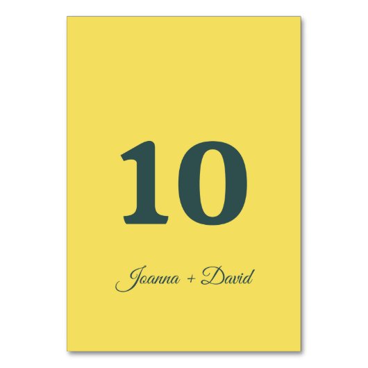 ミニマルスタイル | 書道フォント結婚ズ テーブルナンバー (正面)