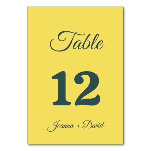 ミニマルスタイル | 書道フォント結婚ズ テーブルナンバー (裏面)