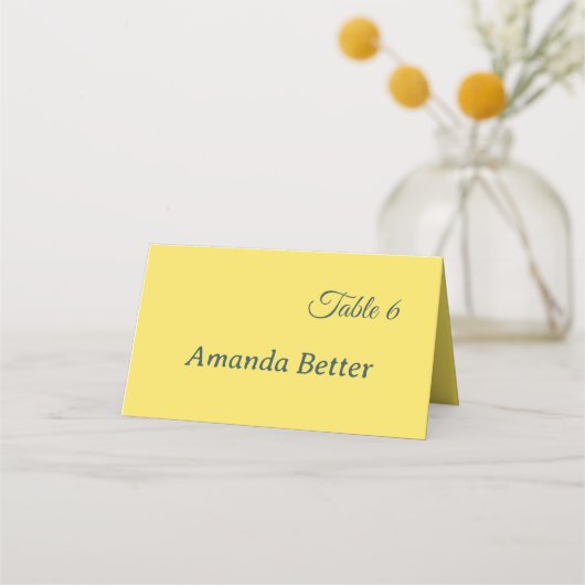 ミニマルスタイル | 書道フォント結婚ズ プレイスカード (正面)