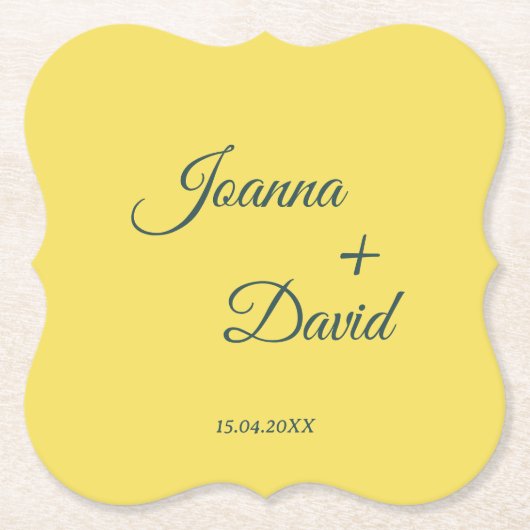 ミニマルスタイル | 書道フォント結婚ズ ペーパーコースター (正面)