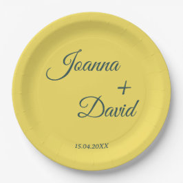 ミニマルスタイル | 書道フォント結婚ズ ペーパープレート