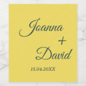 ミニマルスタイル | 書道フォント結婚ズ ワインラベル (シングルラベル)